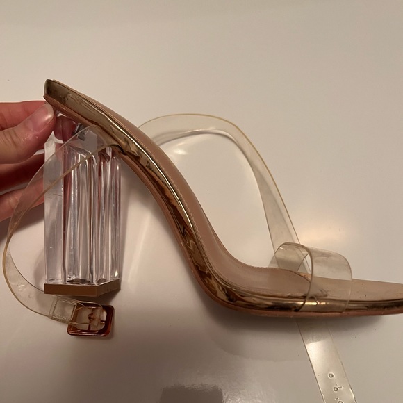 Classy glass High Heels in Rose Gold Colour - Picture 2 of 12